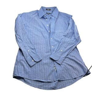 George Men's Stripe‎ Button Down Collared Dress Shirt - Size 15-15 1/2 34-35 Med